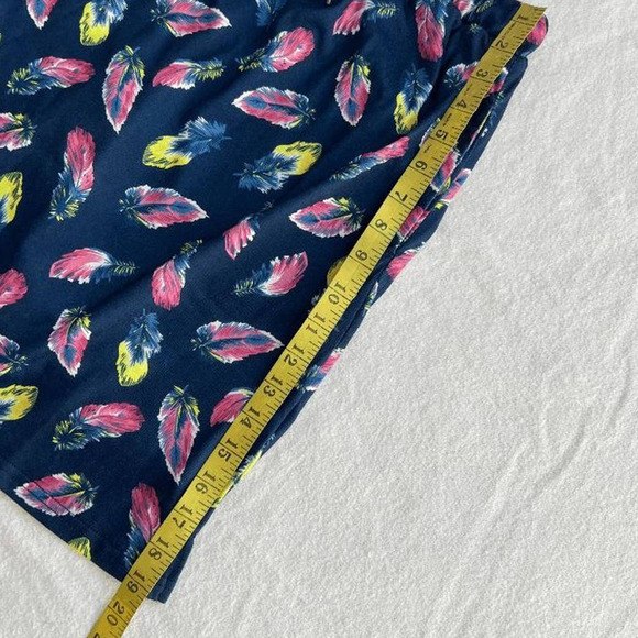 NWT Jack Smith Women's Skort Skirt Feather Print Drawstring Blue Casual Size S - Picture 5 of 7